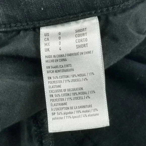 American Eagle Outfitters Size 0 Short Super Stretch X4 Black Hi-Rise Jegging - Picture 5 of 11
